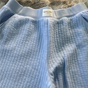 Offline by Aerie Light Blue Quilted Women's Pants